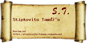 Stipkovits Tamás névjegykártya