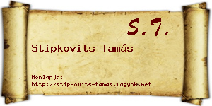 Stipkovits Tamás névjegykártya