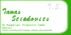 tamas stipkovits business card